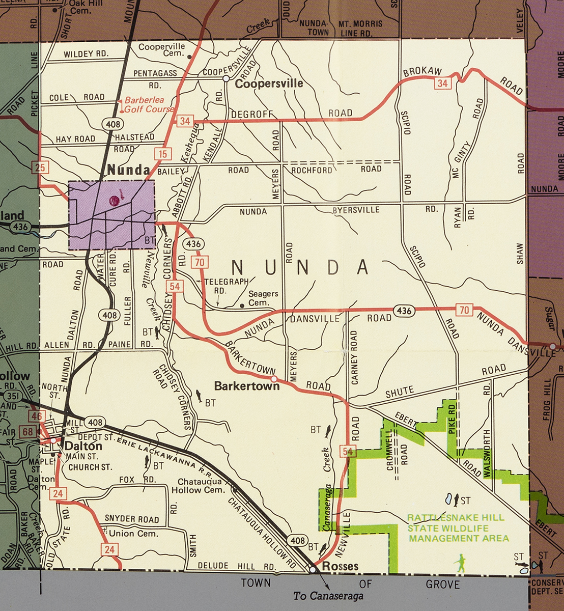 Town of Nunda Map